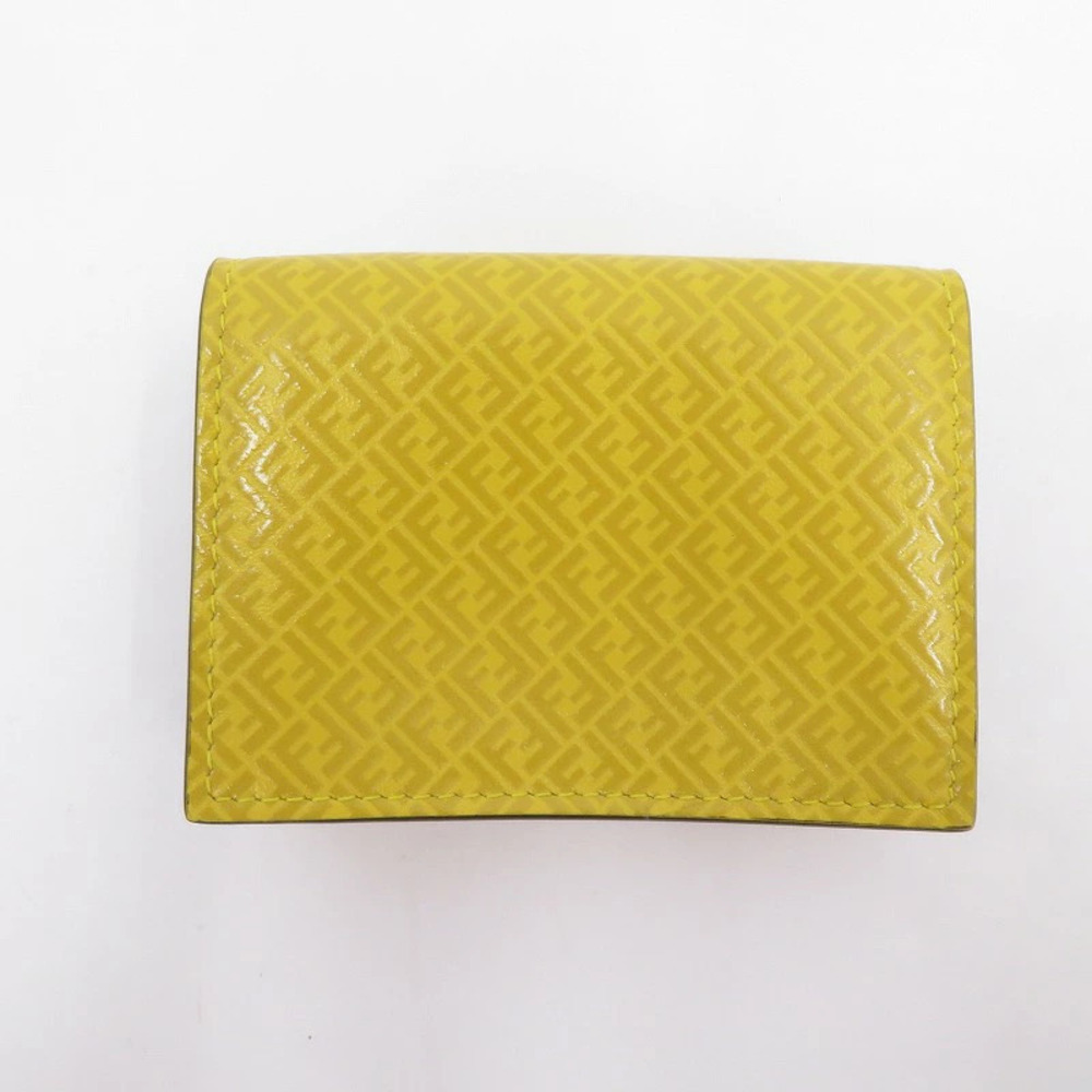 Fendi FF Compact Wallet Tri fold Yellow